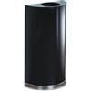 Rubbermaid Commercial Products Pattumiera semicircolare, con coperchio aperto, 45 litri, colore nero, FGSO1220PLBK