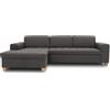 DOMO. collection DOMO Collection Sugar - Divano ad angolo, imbottito, 266 x 162 x 80 cm, colore: Antracite