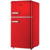 Dcg eltronic DCG MF100RCDP FRIGORIFERO ROSSO RETRO' 86,4x48,9x45 100 lt doppia porta freezer