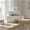 3 Pezzi Set 3 Bauli in Legno Look Vintage Cofanetto Portagioie Nautico
