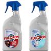 FULCRON 2561 Super Pulitore Forni e Griglie, Detergente Concentrato, 750 ml & 2564 Super Pulitore Vetri 750 ml, Detergente Vetri