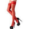 Cottelli Legwear Calze autoreggenti di qualità velate con piede preformato Rosso Balza sostegno
