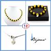 A Bijoux Pietre E Minerali. Set Gioielli Bracciale Collana Perle Agata Nera + AGATA