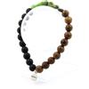 Gioielli Pietre E Minerali. Bracciale In Giada Nephrite Di Xiuyan Cina + Perle Onice Nero