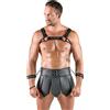 Svenjoyment Bondage Set Gladiatore Harness gonnellino maschile travestimento Gioco di Ruolo Manette