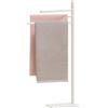 Relaxdays Portasciugamani a 3 Bracci Mobili, Piantana da Bagno, HLP: 83x33,5x14 cm, Porta Asciugamani in Metallo, Bianco