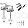 GYWHOOFT Cerniere Tavoletta Sedile Wc,Coppia Cerniere Tavoletta WC in Lega, Kit