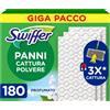 Swiffer Panni Cattura Polvere 180 Panni Microfibra Dry Cattura Polvere e Sporco Ottimo