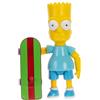 Jakks Pacific The Simpsons Camicia blu Bart da 12,7 cm con skateboard W4