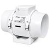 Airflow Aventa 125T Ventilatore In‑Linea con Timer, 23W, 2 Velocità, 61-78 l/s, Design Compatto 190×246×136 mm, Compatibile con Condotti da 125 mm, Garanzia 3 Anni