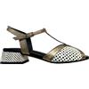 GIANMARCO SORELLI 3055/RIVA sandalo donna Made in Italy pelle bianco bronzo