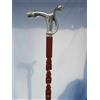 Fatto a mano Bastone da passeggio vintage in ottone con manico a serpente in legno design ...