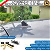 ESL ANTENNA CORTA 3,5 CM ARGENTO FINITURA CARBONIO PER ALFA ROMEO GIULIETTA