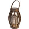 Idena 31243 - Lanterna LED con candela a LED in bianco caldo, lanterna da giardino per esterni, lampade solari per esterni, con modulo solare e batteria, circa 26 x 16 cm, decorazione per feste