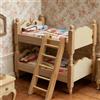 1/12 Letto A Castello In Legno Con Scaletta, Elegante Decorazione Per La