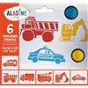 Aladine SAS Aladine - 6 stencil per bambini veicoli