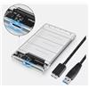 BOX ESTERNO DISCO RIGIDO HDD SATA 2.5 SSD USB 3.0 UNIVERSALE 4TB SUPPORT