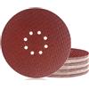 GEOGIEEW Dischi Abrasivi 225 mm 30 Pezzi 8 Fori Rombo Rosso Carta Vetrata Os