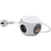 Vimar 00445.FR.CC.B Multipresa 3 prese FR 3 USB ricarica wireless cavo 1,5m | Multipresa 16 A con 3 prese SICURY, 3 USB, ricarica wireless Qi, interruttore luminoso e cavo da 1,5 m