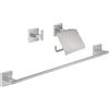 GROHE QUICKFIX Start Cube, Set accessori bagno per ospiti 3-in-1, Installazione a vite o con colla, Super Steel, 41124DC0