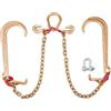VEVOR Catena a briglia V, grado 80 catena a briglia da trasporto, carico di rottura 4,2 t con ganci T 10 x 6 cm J 38 x 15 cm accorciatori per catene