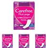 Carefree Salviette Plus Plus con anima migliorata, profumo fresco, tasso di assorbimento tre taglia L, extra largo, confezione da 192 pezzi