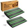 Pyle Set di Rampe Auto in Gomma 60x40x6,5 cm, Antiscivolo con Striscia Riflettente Verde, Rampe per Auto e Camion, Confezione da 2 Pesanti