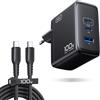 Shenzhen topstar industry co., ltd. INIU 100W USB C Caricatore, GaN Ⅲ Alimentatore, 3-Porto PD Caricatore Rapido, Co