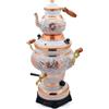 Senza marchio %100 Rame Samovar Bianco TEA BOILER 220V Semaver Teiera Elettrica 5,2 lt -5,5 qt