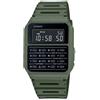 Casio Orologio Casio CA-53WF-3B Data Bank Calculator Khaki Green Retro Digital CA-53WF