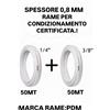 PDM ROTOLO TUBO RAME 50 MT 3/8" + 50 MT 1/4" PER CONDIZIONAMENTO SPESSORE 0,8MM