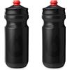 HydraPak Breakaway Surge - 2 Borracce Da Bici (25oz, Antracite) | Alto flusso, A prova di perdite, Facile da comprimere, Scanalatura di presa, Tappo autosigillante, per Bici