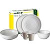 Brunner 0830143N.C4P Set Stoviglie da Campeggio per 2 Persone, Tête-À-Tête Savana, 8 Pezzi
