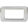 Vimar 16754.36 Idea placca Rondò 4 moduli, 14.8x8.2x0.9cm, cromo