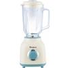 GALILEO Frullatore elettrico avorio e azzurro, brocca graduata in vetro 1,5 L, lame in acciaio inox, 2 velocità 500 W, Kooper