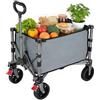 YEAUPE PRO Carrello pieghevole da 65 litri e 50 kg | il tuo assistente quotidiano multiuso con manico regolabile, grigio