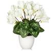 Oairse Fiori di ciclamino artificiali in vaso, fiori finti in seta, piante in