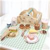 Gioco di Imitazione Accessori Realistici Cestino da Picnic in Legno per Bambini