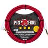 PingHog Pig Hog PHSH10CAR Cavo Silenzioso Serie Hex, Candy Apple Red