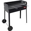 Ferraboli Barbecue GRANDE a Carbonella e Legna GRIGLIA Cottura 75x37 cm, Bracier
