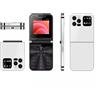 Mini i15 Pro Telefono Cellulare Pieghevole Compatto Bianco Pocket Phone