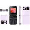 Mini i15 Pro Telefono Cellulare Pieghevole Compatto Rosa Pocket Phone