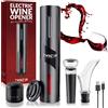 Twinz up Cavatappi Elettrico Per Vino Ricaricabile 6 in 1 con Cavo USB Taglia Capsula