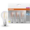 OSRAM LED BASE Classic A75, Lampade LED A Filamento Chiaro In Vetro Per Base E27