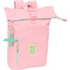 safta MUNICH CANDY - Zaino con patta per laptop da 15,6, ideale per diverse età, comodo e versatile, qualità e resistenza, 28 x 13 x 42 cm, rosa chiaro, M, Casual