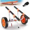 VEVOR Carrello Porta Barca Kayak Canoe in Alluminio capacità Carico Design Staccabile, Carrello Porta Kayak con Cinghie di Fissaggio Carico