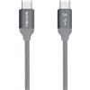 Nevox USB Tipo C a Tipo C Cavo USB 2.0 20V/5A (100W) Emark IC 1M grigio argento