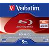 Verbatim BD-RE DL 50GB 2 x 5 Pack Jewel Case 5 pz (VERBATIM BD-RE DUAL LAYER 50G