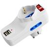 EWENT ADATTATORE ELETTRICO 3 PRESE 2P USB-A SCHUKO 16A EW1194