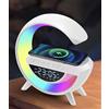 Wireless LED Speaker Bluetooth Orologio Lampada Caricatore Smartphone